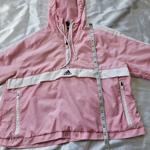 Adidas Pink & White Cropped Jacket🩷 - Picture 3 of 9